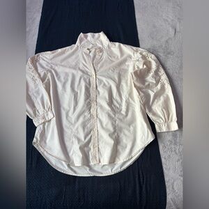 Elegant Cream Button-Down Shirt for Men